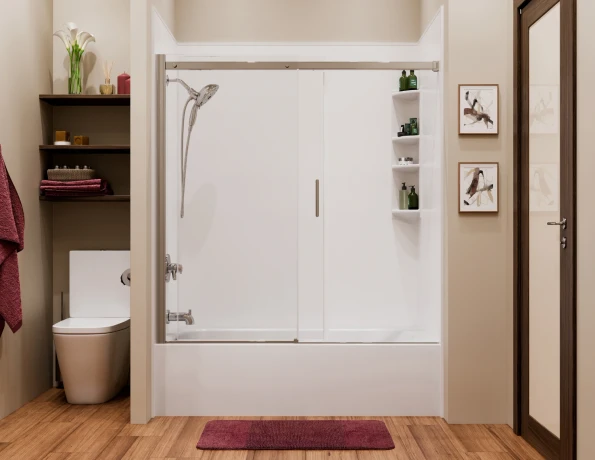 Products Offered by Bath Fitter Bathroom Interior in white